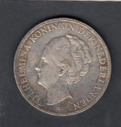 Beschrijving: 2 1/2 Gulden WILHELMINA 